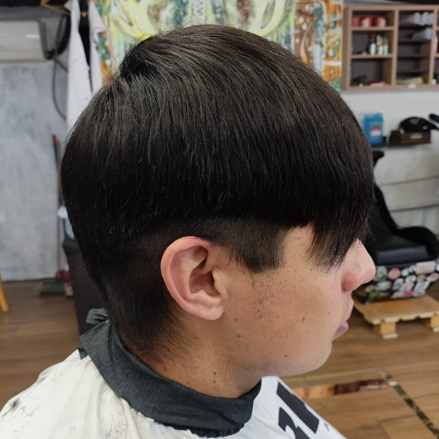 Antes: Burst Fade + Textured Crop con Diseño
